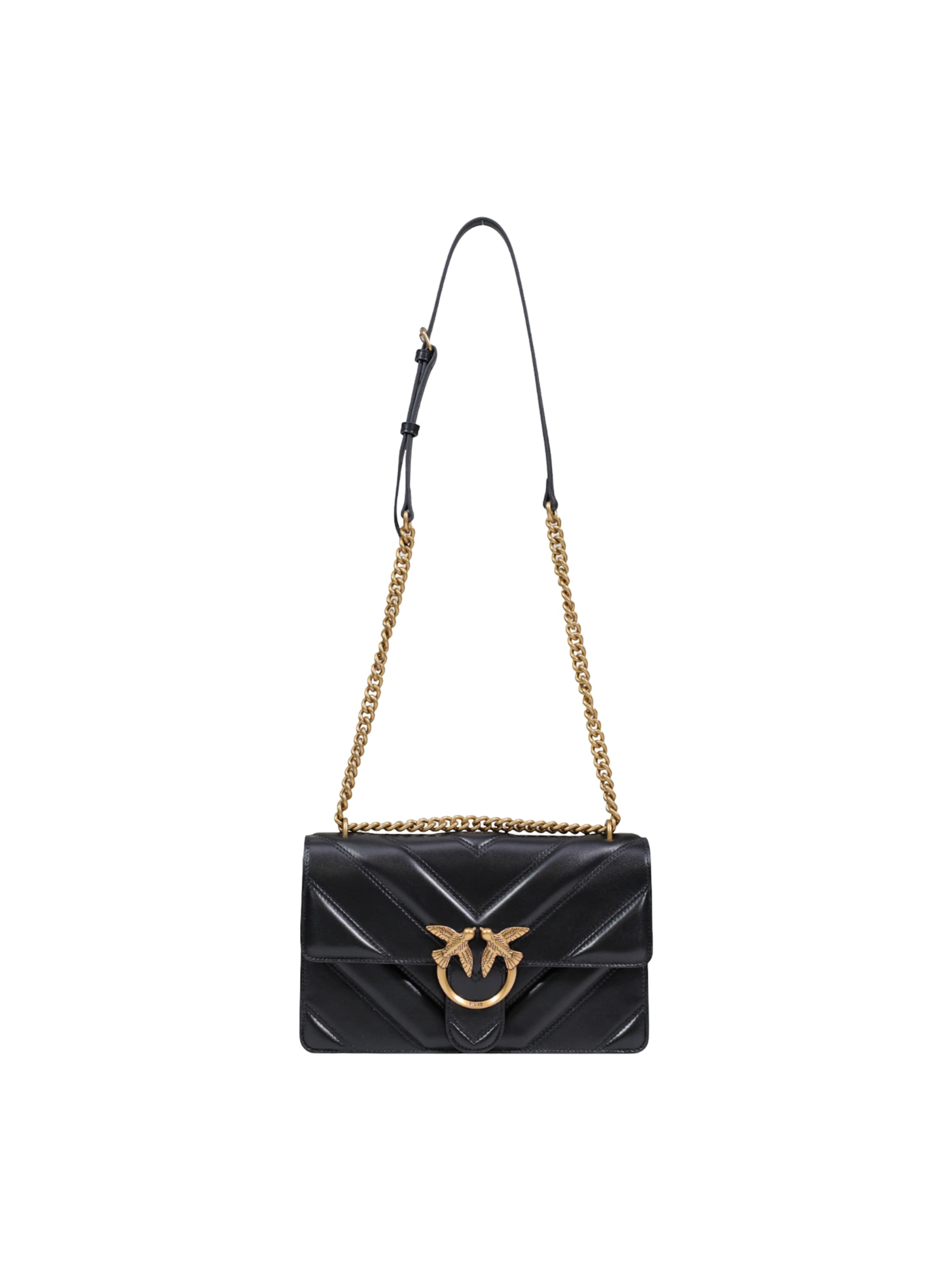 Borsa a spalla 'LOVE ONE CLASSIC LIGHT DC 104549 A26Z' di PINKO in nero: frontale