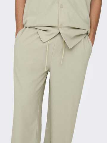 Only & Sons Regular Pleated Pants 'ONSSinus' in Grey