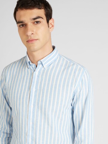 Lindbergh Slim fit Button Up Shirt in Blue