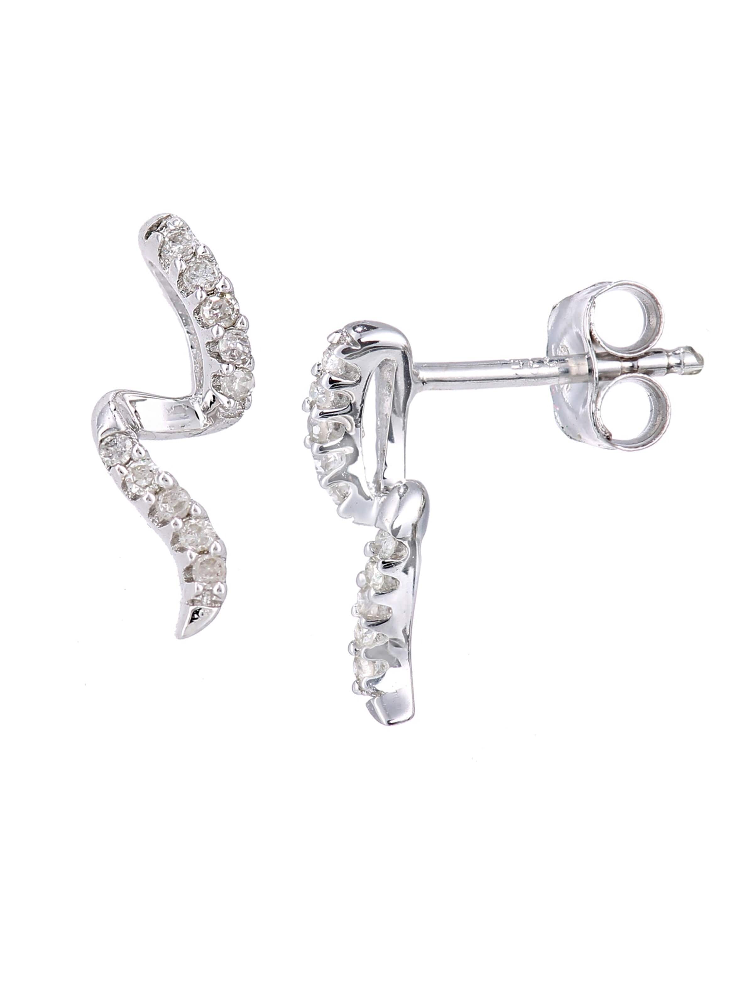 Boucles d'oreilles 'Ohrringe aus 375 Weißgold mit Diamant' DIAMANT LETERNEL en argent