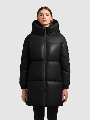Manteau d’hiver 'Lorsa' khujo en noir : devant