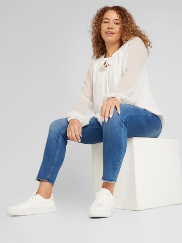 ONLY Carmakoma Skinny Kavbojke 'WILLY' | modra barva