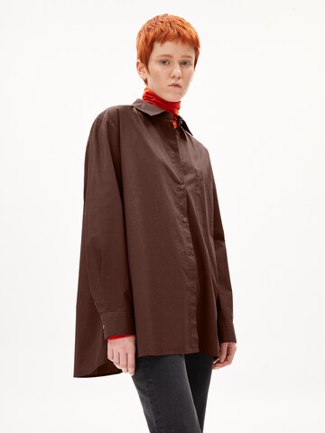 ARMEDANGELS Blouse 'Ealga' in Brown: front