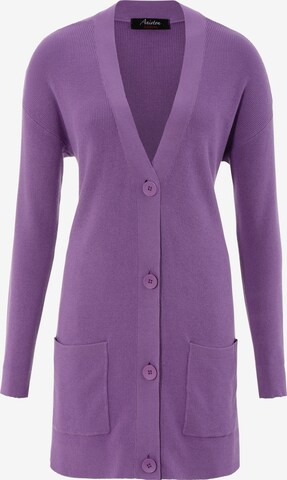 Aniston CASUAL Knit Cardigan in Purple: front