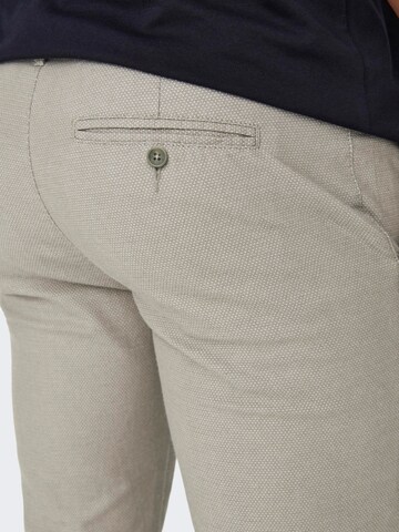 Only & Sons Slimfit Hose 'ONSMark Pete' in Grau