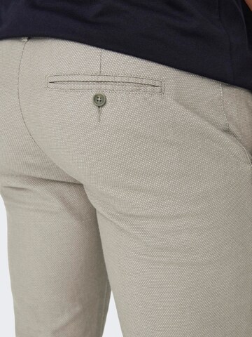 Only & Sons Slim fit Trousers 'Mark Pete' in Grey