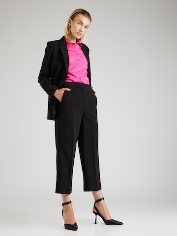NÜMPH Regular Trousers with creases 'RONJA' in Black
