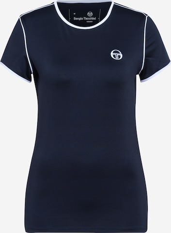 T-shirt fonctionnel Sergio Tacchini en bleu : devant