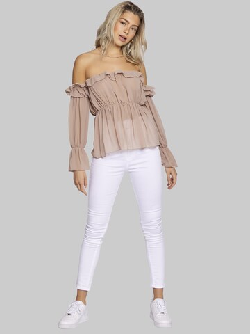 FRESHLIONS Bluse 'Vanja' in Beige