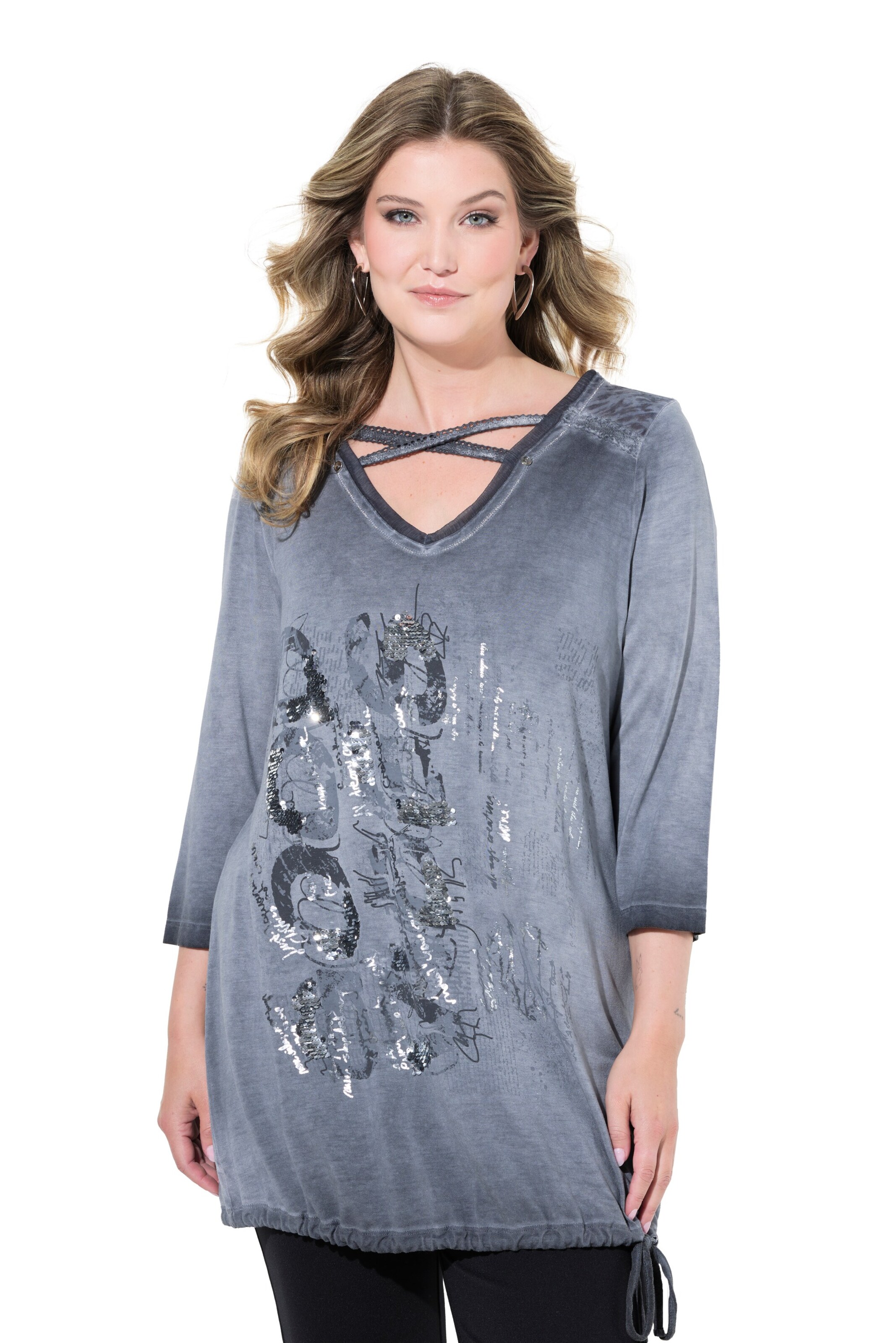 MIAMODA Shirt in Grey: front