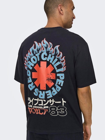 T-Shirt 'RHCP' Only & Sons en bleu