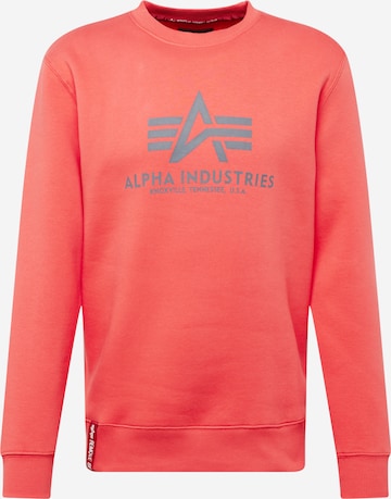 ALPHA INDUSTRIES Majica | rdeča barva: sprednja stran