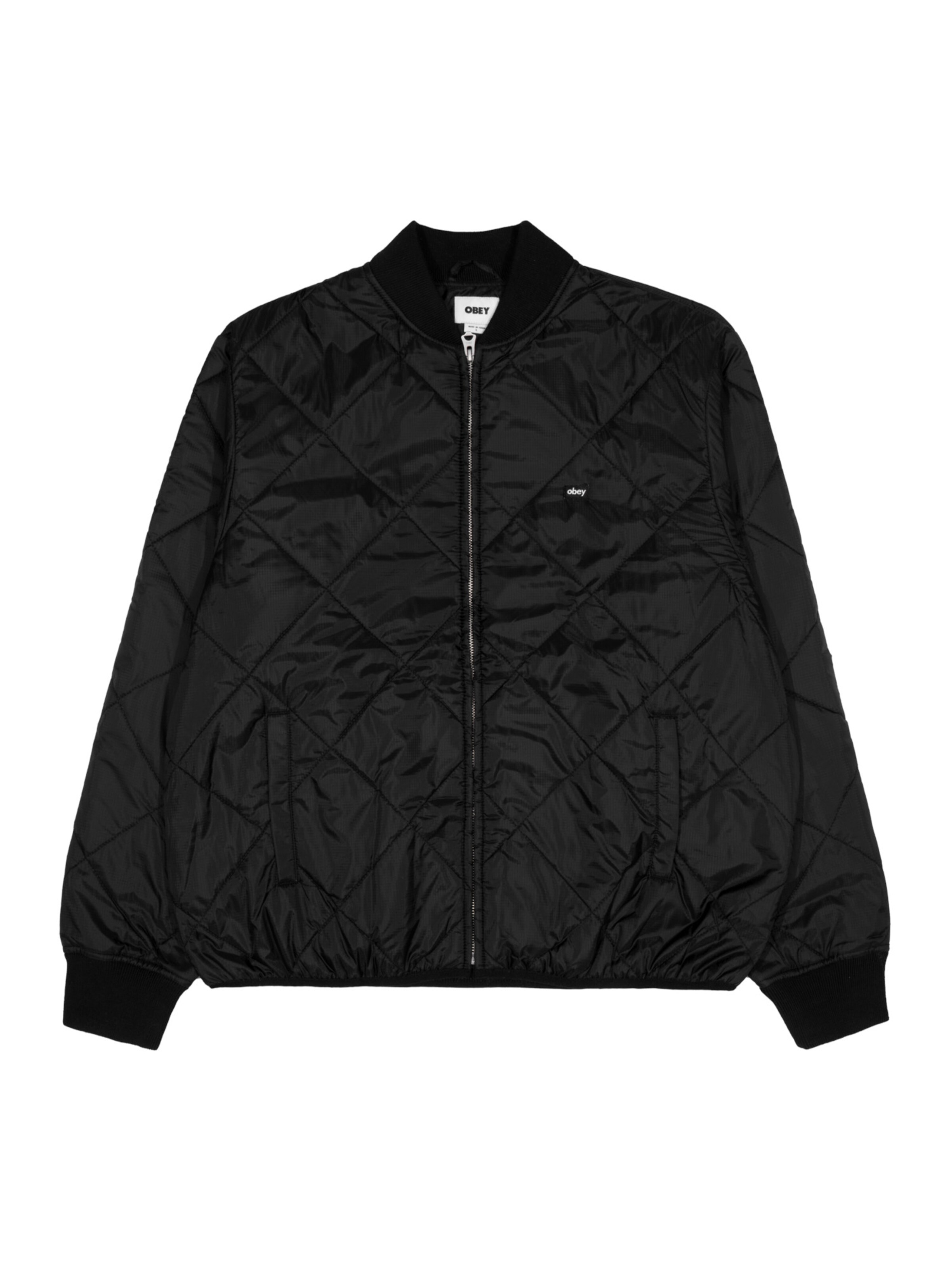 Obey Sweatjacke in Schwarz: Vorderseite