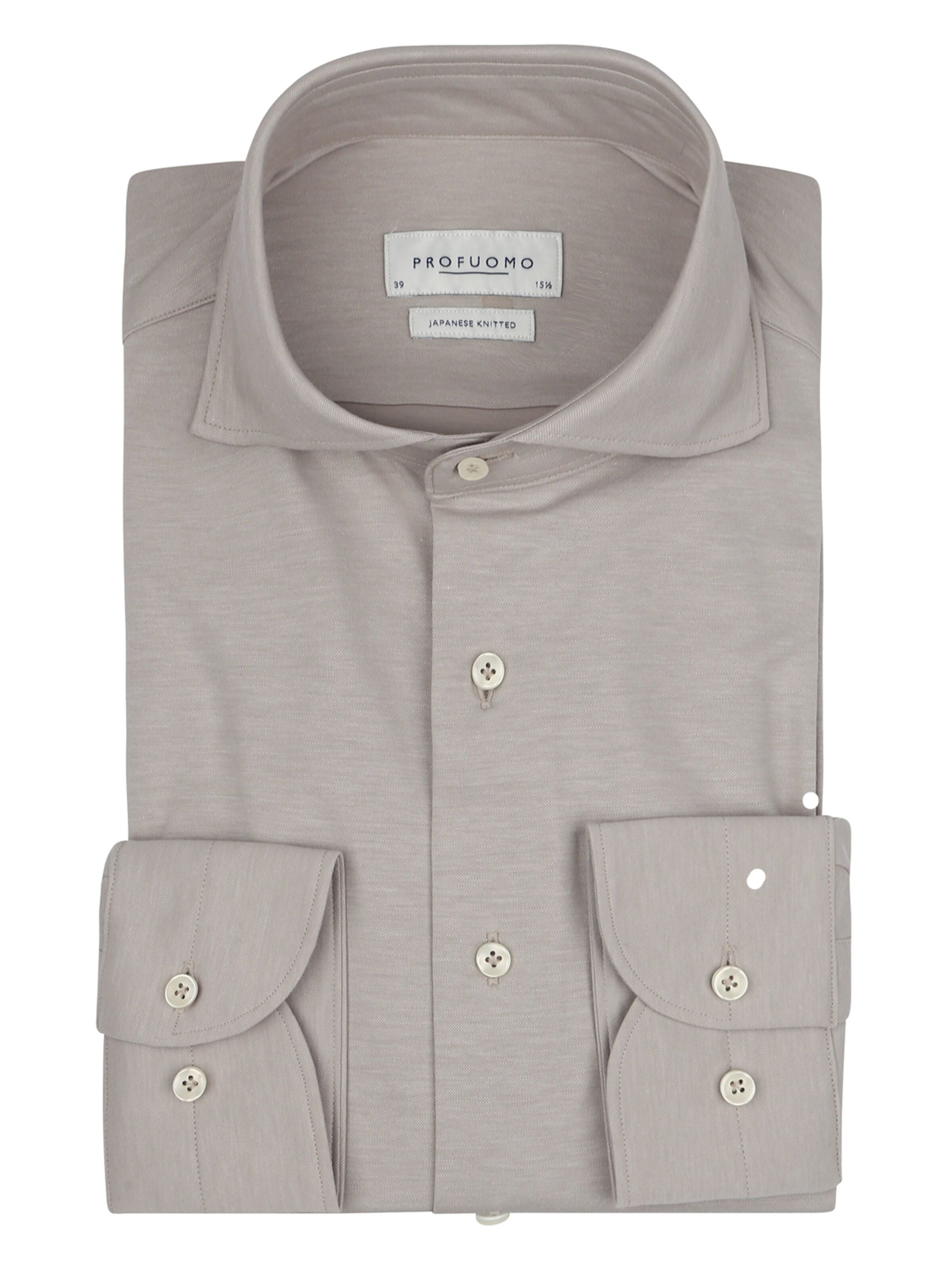 Profuomo Slim fit Button Up Shirt 'Sky Blue' in Beige