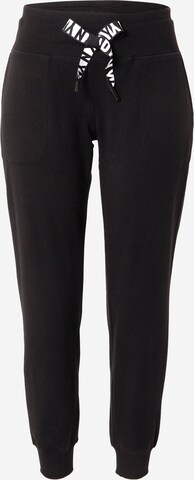 Tapered Pantaloni sportivi di DKNY Performance in nero: frontale