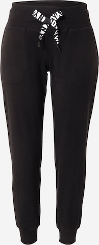 DKNY Performance Tapered Workout Pants in Black: front