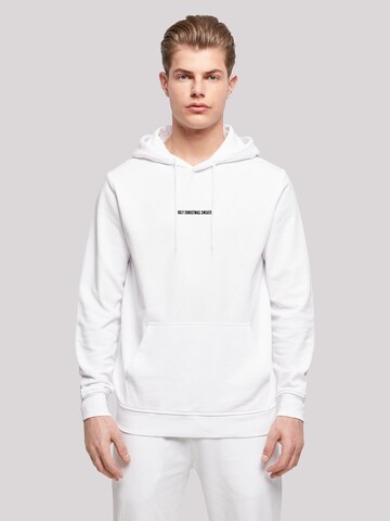 Sweat-shirt 'ugly christmas' F4NT4STIC en blanc : devant
