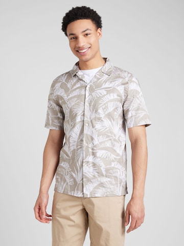 Coupe regular Chemise Lindbergh en beige : devant