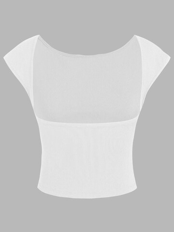 T-shirt Hiccup en blanc : devant