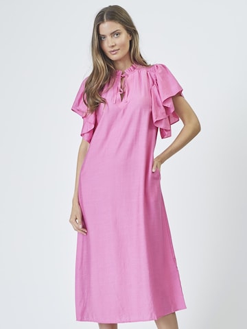 Robe 'Hera' co'couture en rose : devant