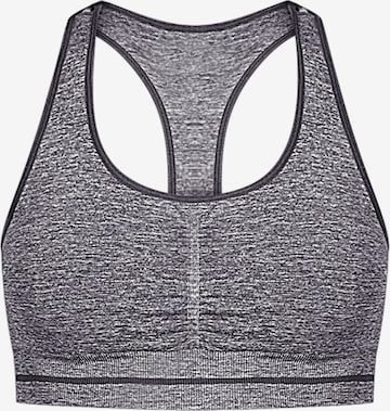 Smilodox Bustier Sport-BH 'Mila' in Grau: predná strana