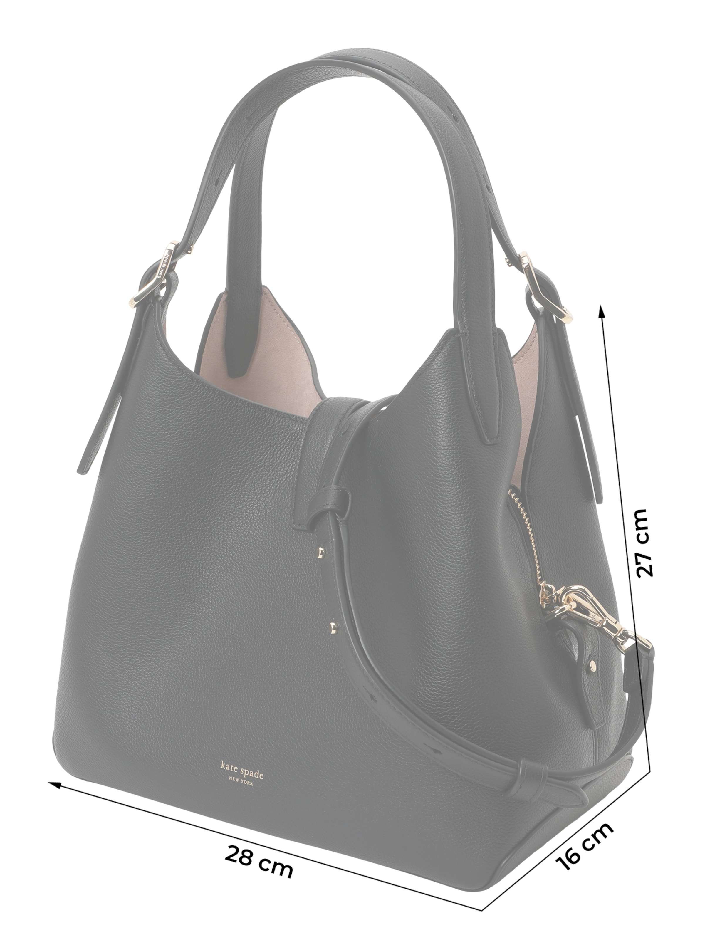 Kate Spade Skuldertaske 'Deco Crossbody Tote Bag' i sort