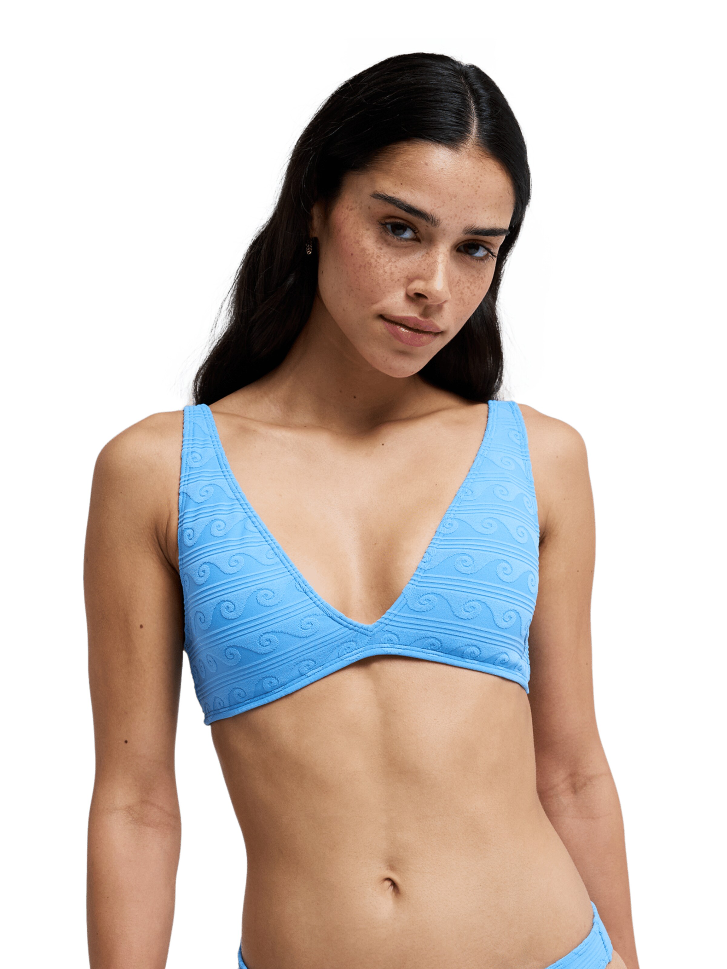 ROXY Triangel Bikinitop 'Paradise Wave' in Blau: Vorderseite