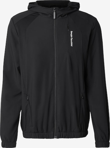 Giacca per l'allenamento 'Adriatico' di Sergio Tacchini in nero: frontale