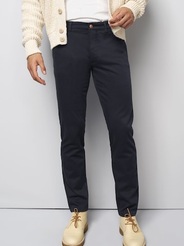 MEYER Regular Chino in Blau: Vorderseite
