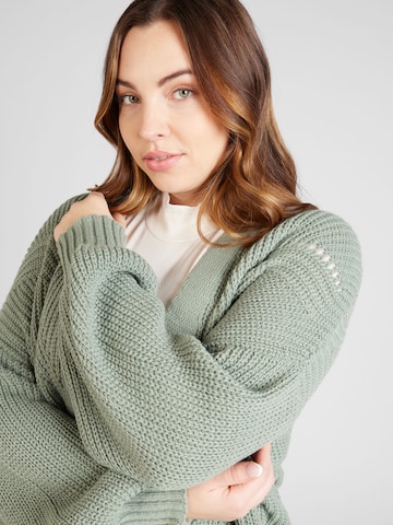 Geacă tricotată 'Birte' de la Z-One pe verde