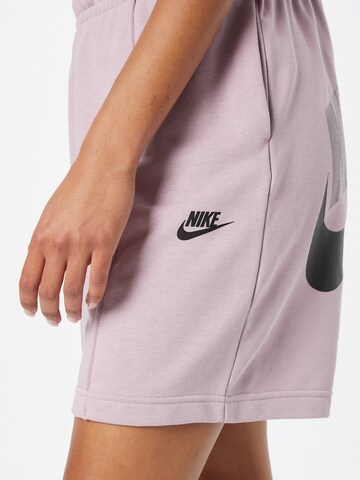 purpurinė Nike Sportswear Laisvas Kelnės