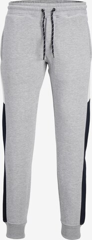 JACK & JONES Tapered Trousers 'Will Reid' in Grey: front