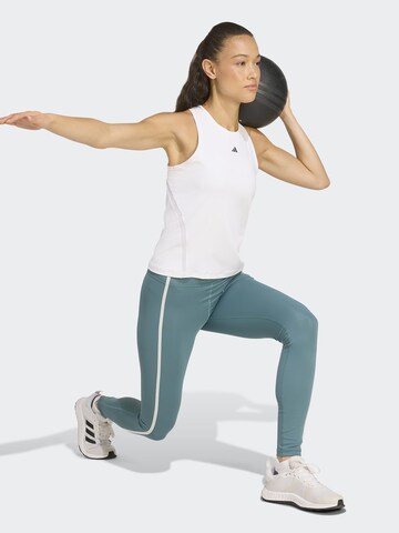 ADIDAS PERFORMANCE Skinny Sportbroek 'Optime Heritage' in Groen: voorkant