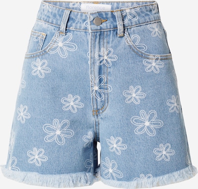 florence by mills exclusive for ABOUT YOU Jeans 'High Tide' i blå denim / hvit, Produktvisning