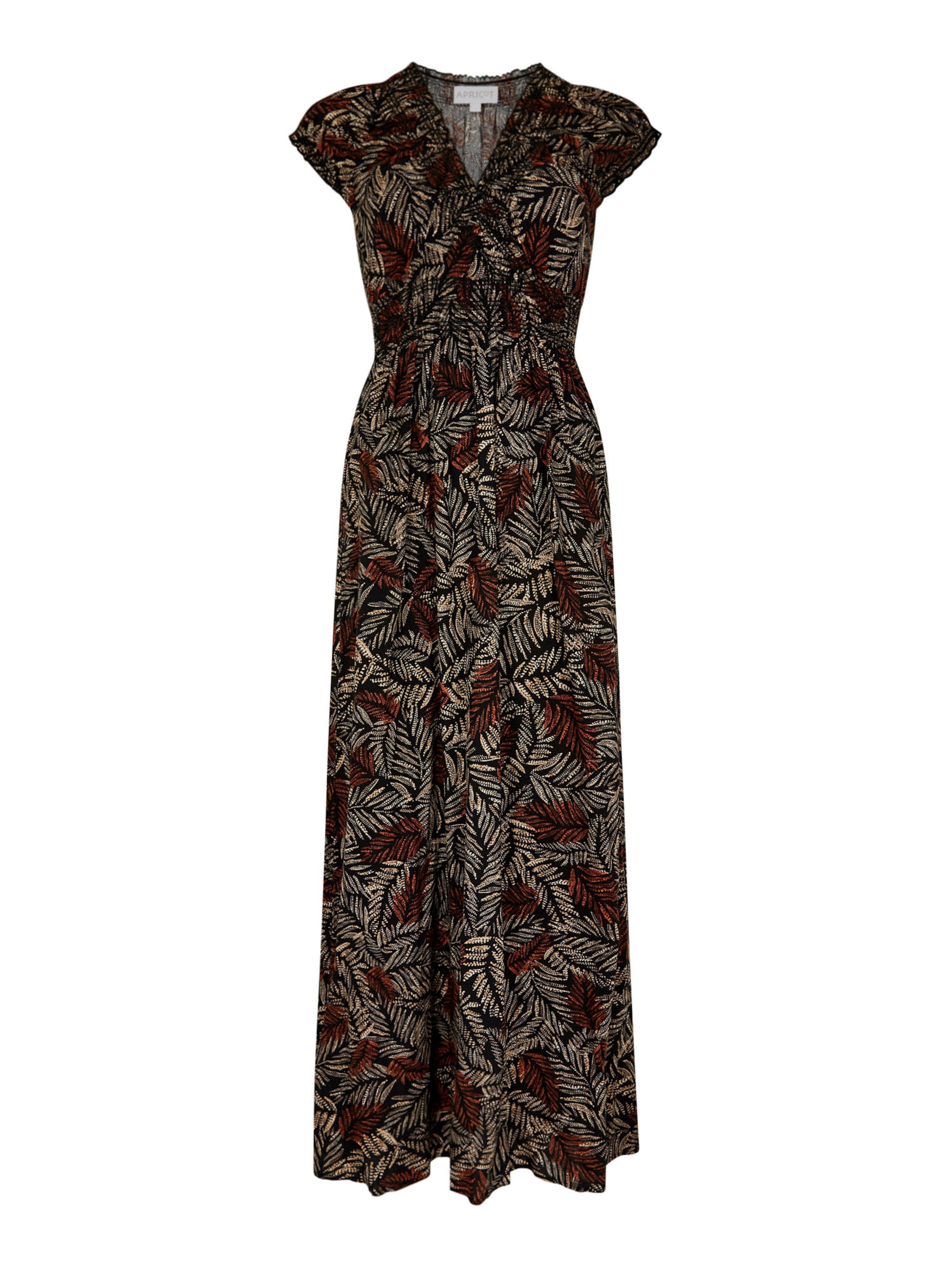 Apricot Kleid in Schwarz: Vorderseite