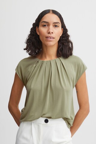 b.young Blouse 'Perl' in Green: front