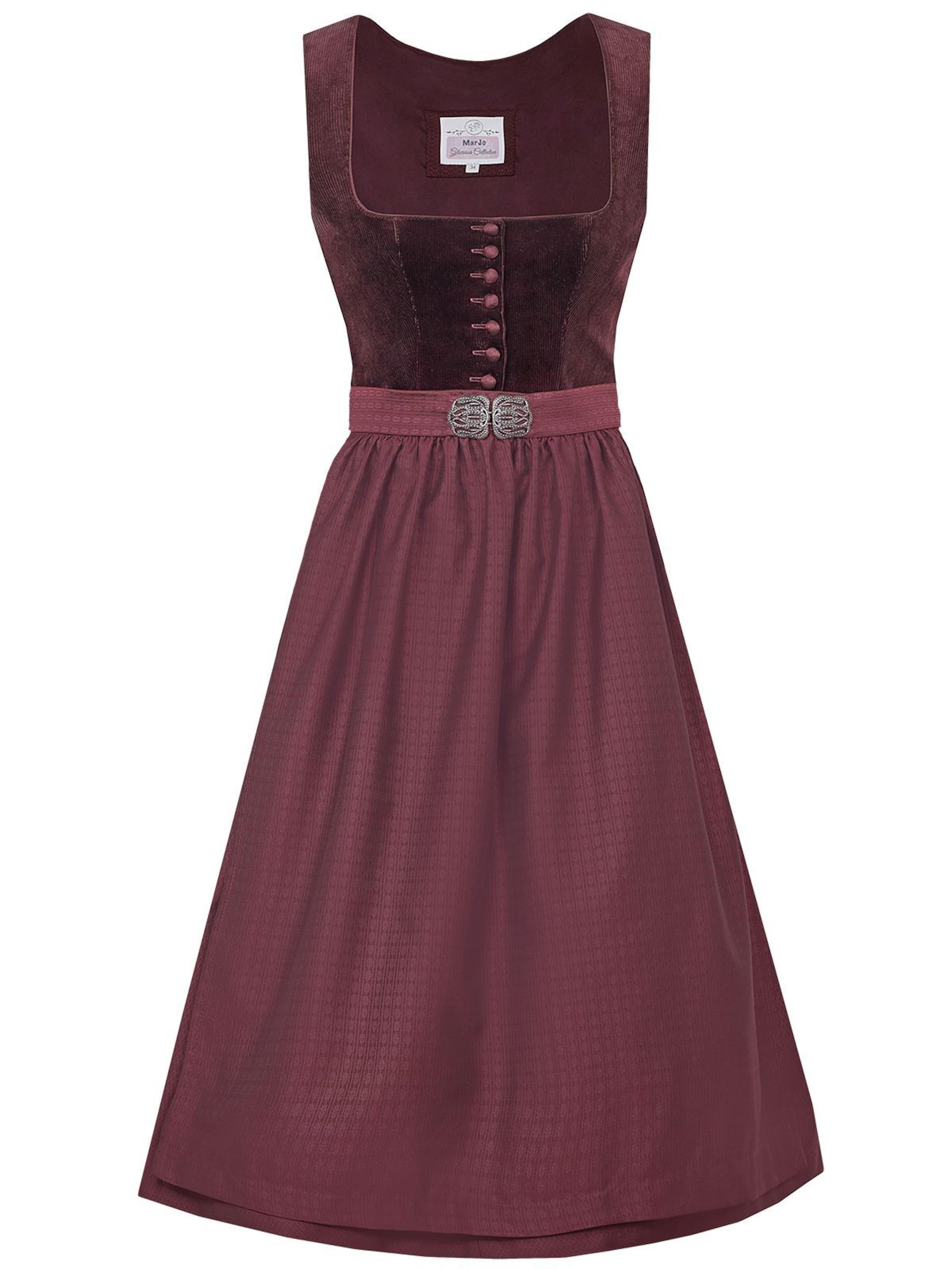 MARJO Dirndl 'OSTERHOFEN'‌‌‌‌‌‌‌‌‌ in Rot: Vorderseite
