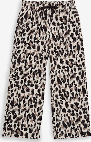TOM TAILOR Wide leg Broek in Bruin: voorkant
