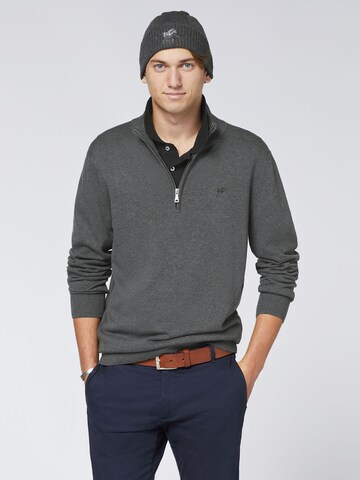 Polo Sylt Pullover in Grau: Vorderseite