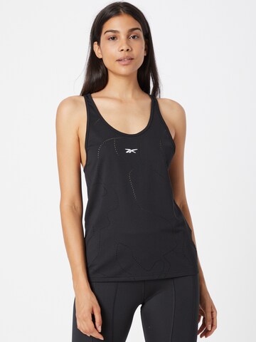 Reebok Sporttop 'United By Fitness' in Zwart: voorkant