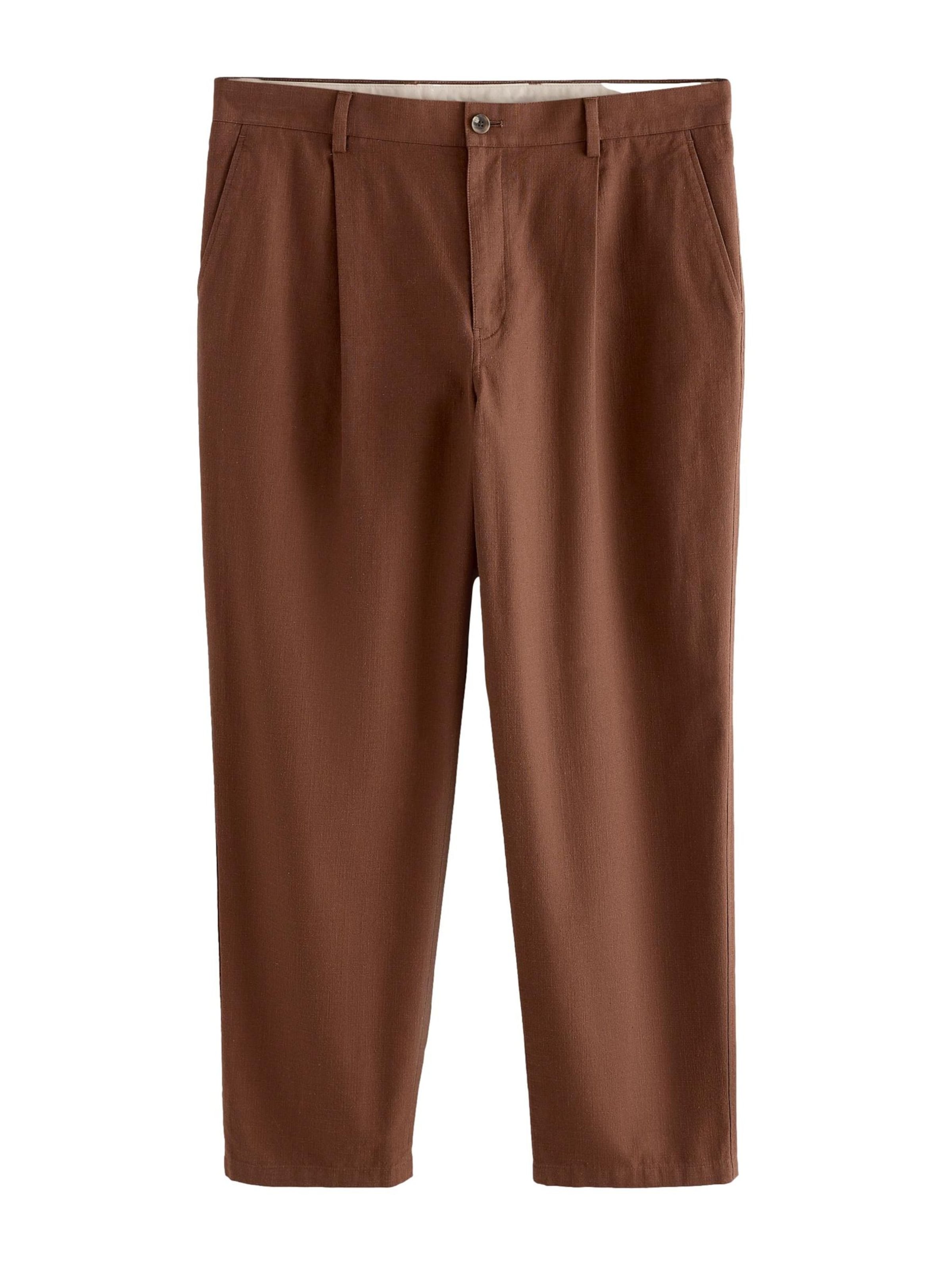 Next Pantalon à pince en 64-66/Regular en marron, Vue avec produit
