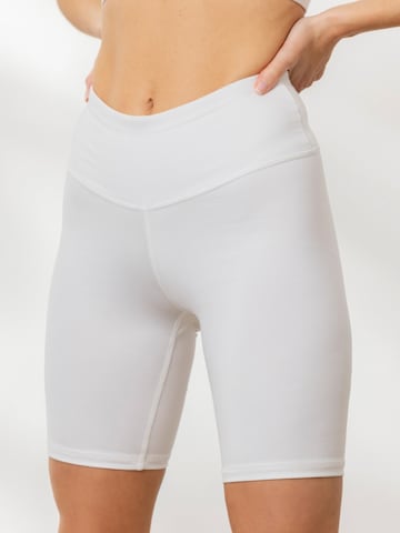 Skinny Leggings 'Biker' Hey Honey en blanc