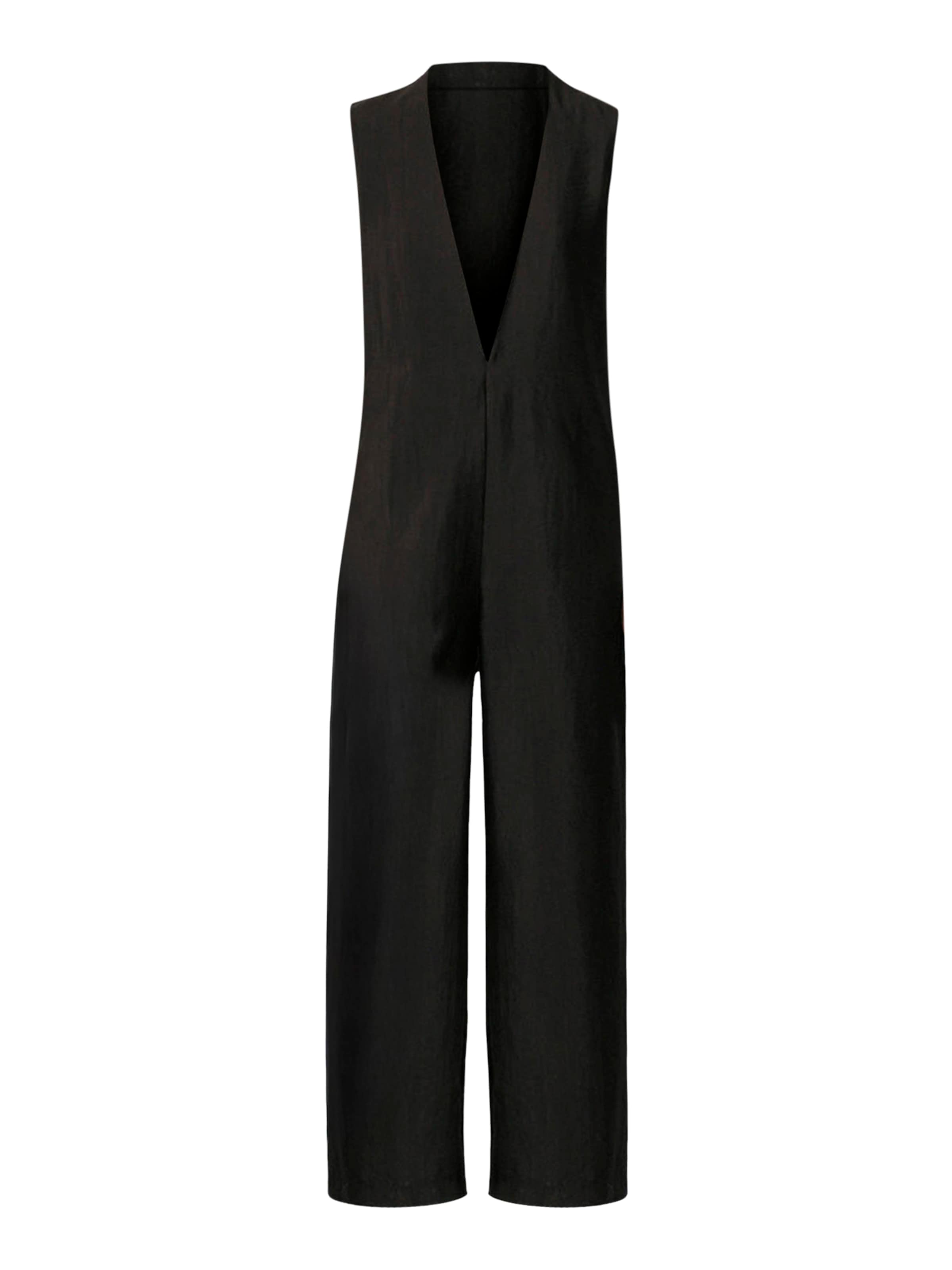 Touche Prive Jumpsuit in Schwarz: Vorderseite
