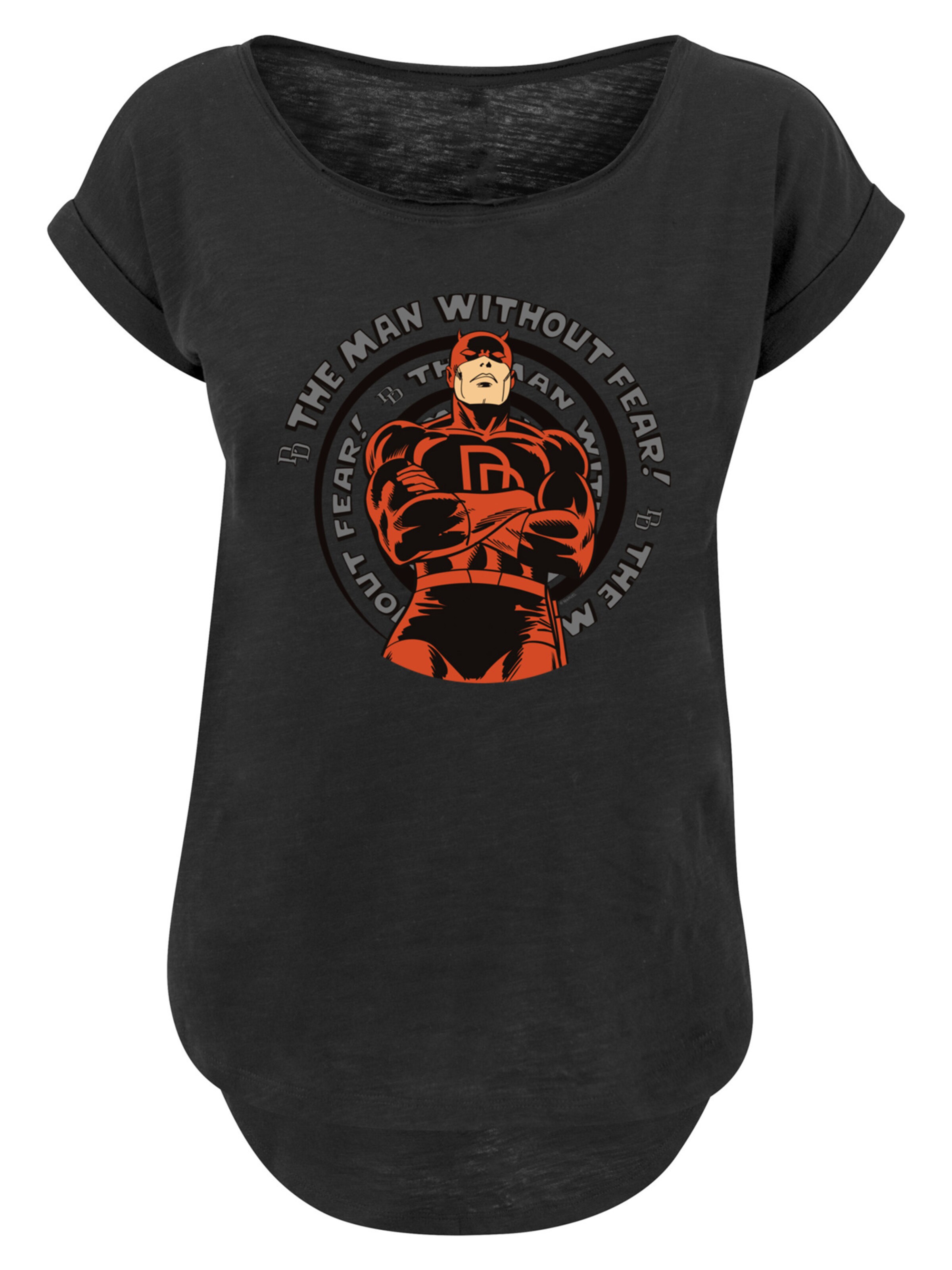 T-shirt 'Marvel Daredevil Spiral' F4NT4STIC en noir : devant
