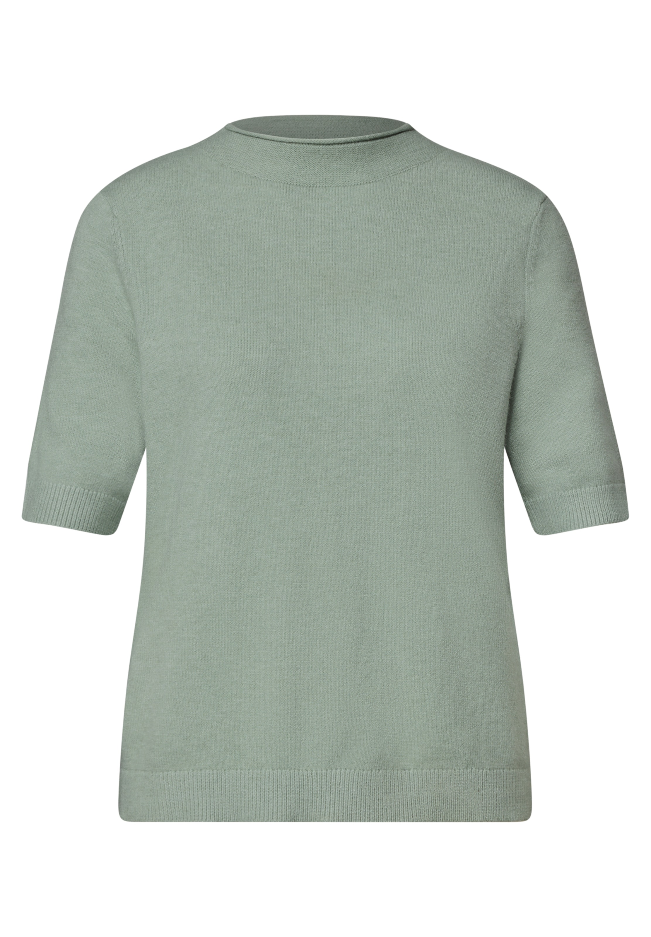 STREET ONE Kurzarm Pullover mit Turtle Neck in Grün: Vorderseite