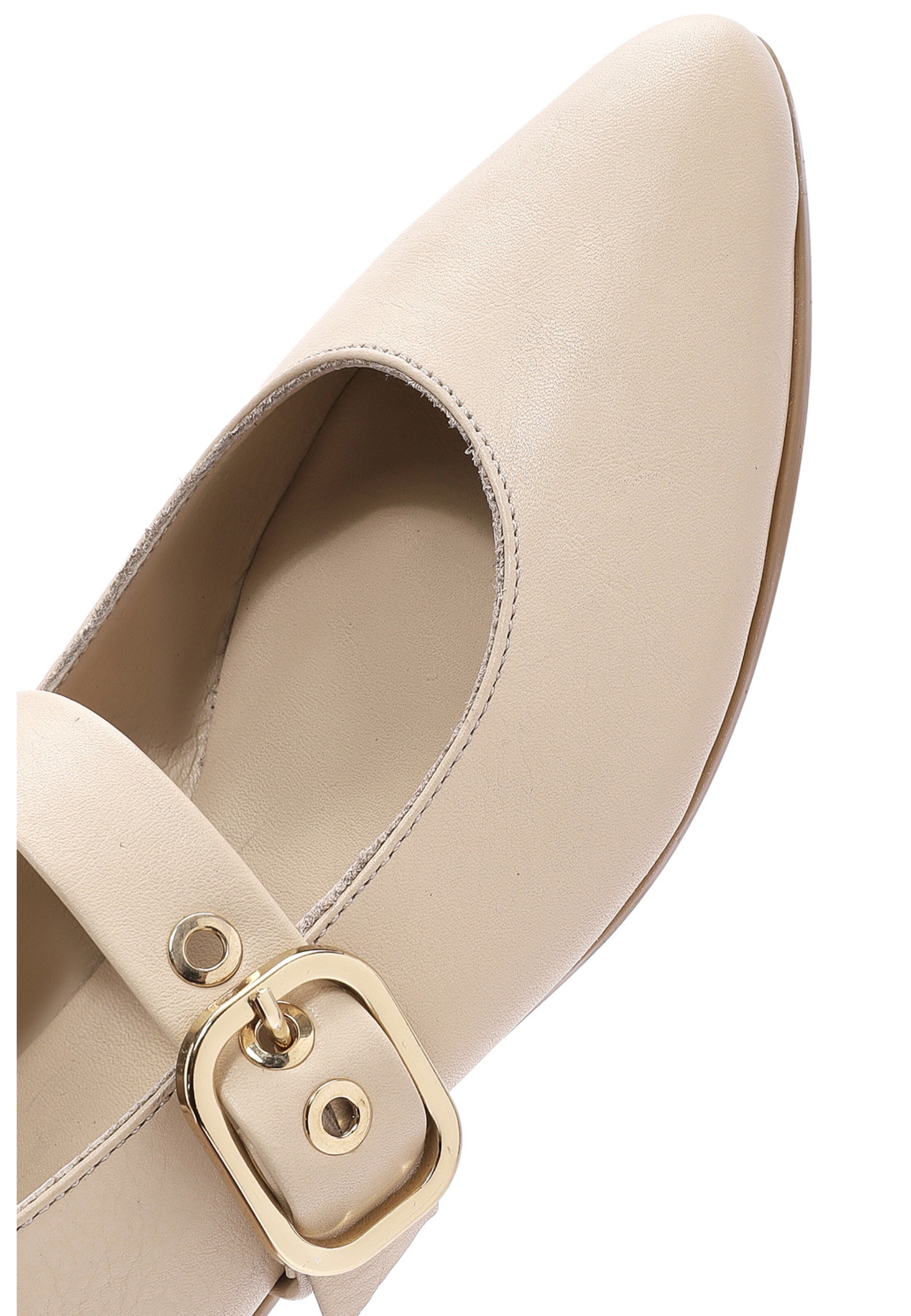 Derimod Ballet Flats with Strap in Beige