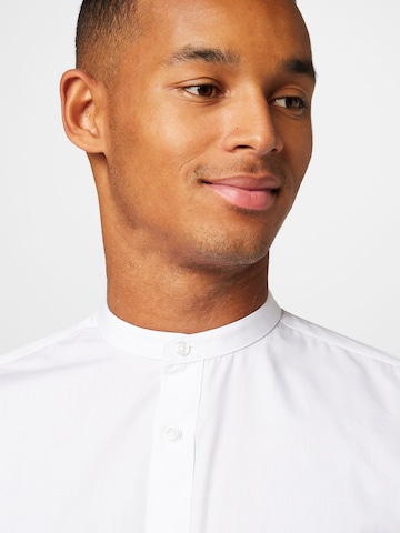 JACK & JONES Slim fit Button Up Shirt 'JOE' in White