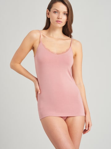 SCHIESSER Top 'Feminine Lace' in Roze: voorkant