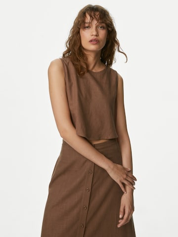 Chemisier Marks & Spencer en marron : devant