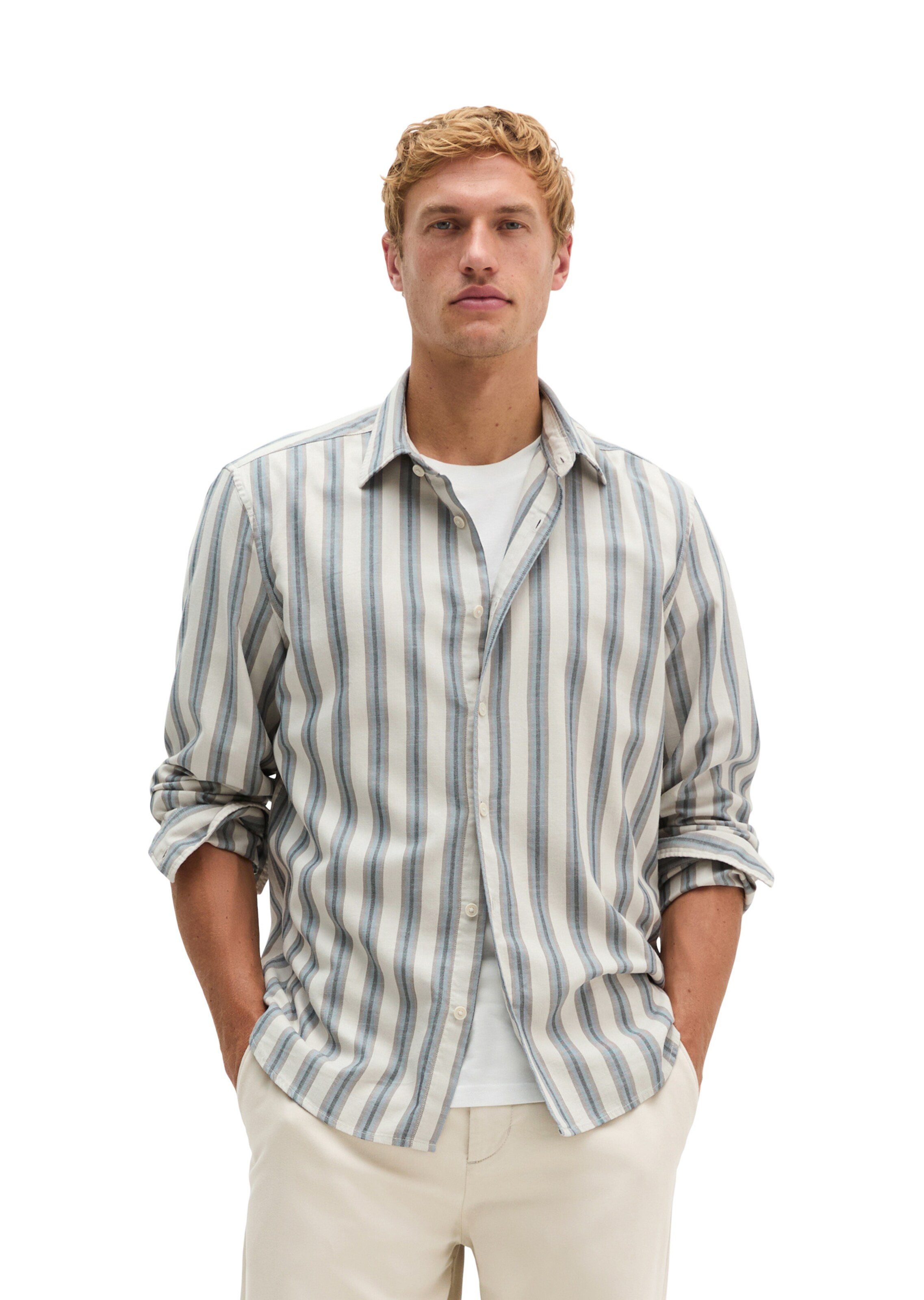 Marc O'Polo Regular Fit Hemd in Weiß: Vorderseite